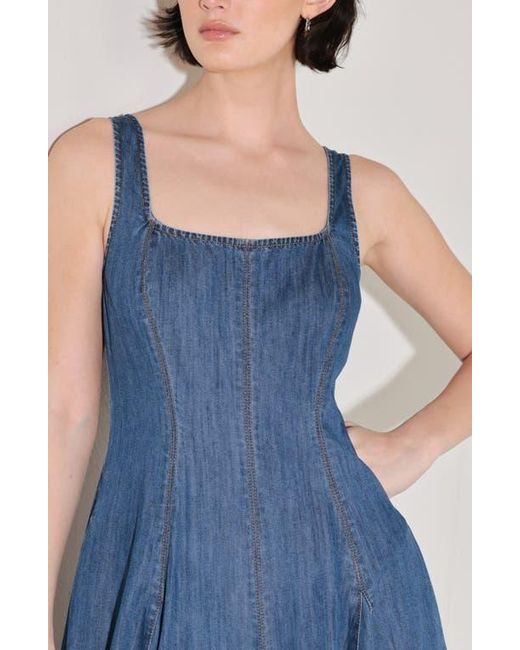 free market denim dress FREEMARKET Denim Acid Size Small Washed Midi Dress