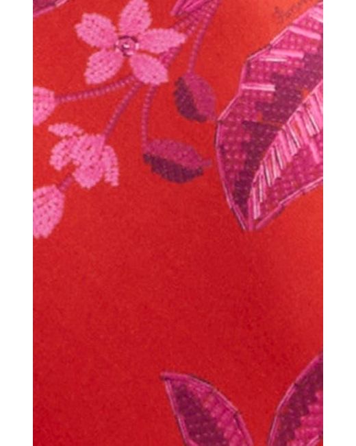 chinese dress ladies Pink Fruits Queen Scarf One Shoulder Maxi Dress  FARM Rio