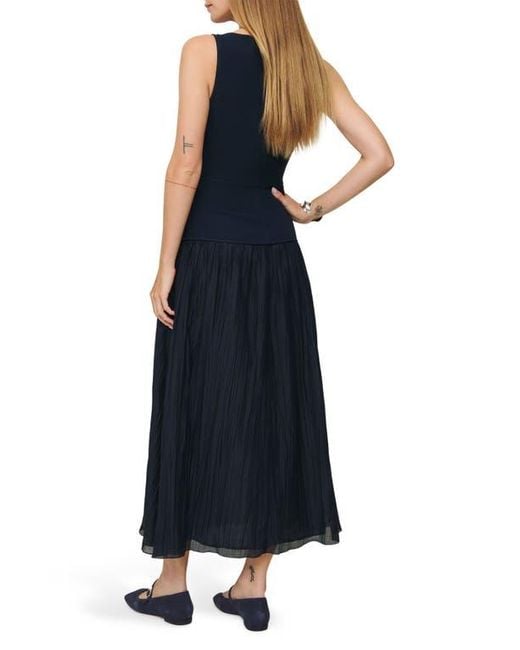 Reformation Blue Cyra Drop Waist Maxi Dress