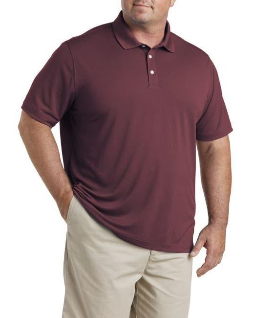 Essentials Purple Big & Tall Solid Golf Polo Shirt for men