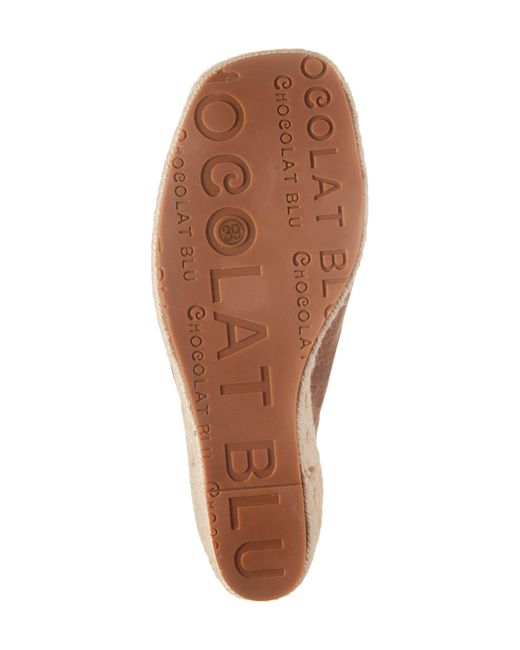 Chocolat Blu Brown Sella Espadrille Platform Wedge Sandal