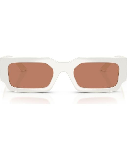 Versace Brown 54Mm Rectangular Sunglasses for men