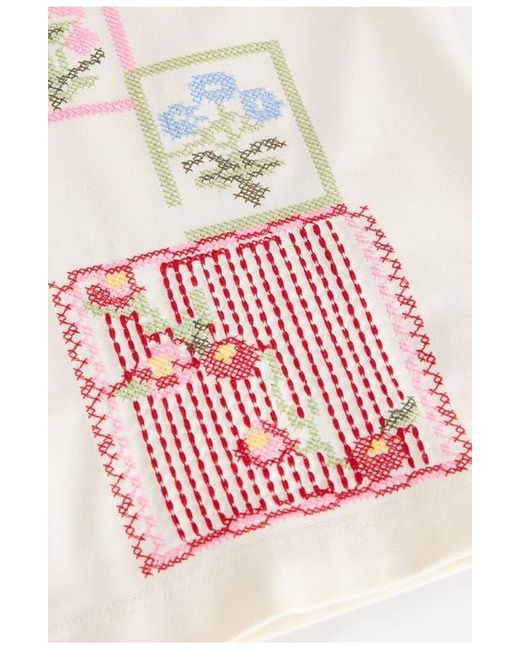 Next Natural Cross Stitch Embroidered T-Shirt