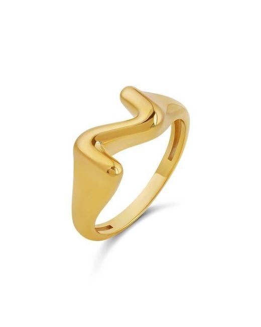 SHYMI Metallic Bubble Letter Initial Ring