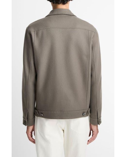 Vince Brown Splittable Wool Blend Shop Jacket for men