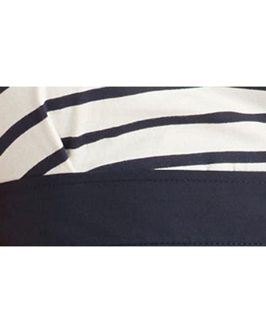 Cinq À Sept Blue Mahlia Stripe Ruffle Minidress
