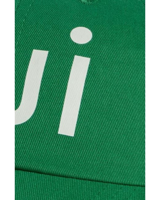 Clare V. Green Cotton Adjustable Baseball Cap