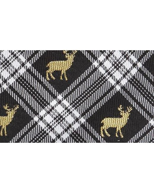 Cufflinks Inc. Gray Stag Plaid Silk Tie for men