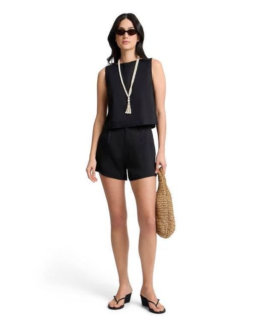 Onia Black Boatneck Shell Top