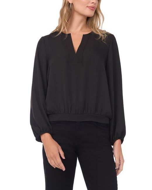 Vince Camuto Black Split Neck Top