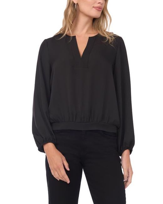 Vince Camuto Black Split Neck Top