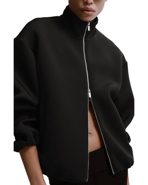 Mango Black Oversized Bomber Jacket