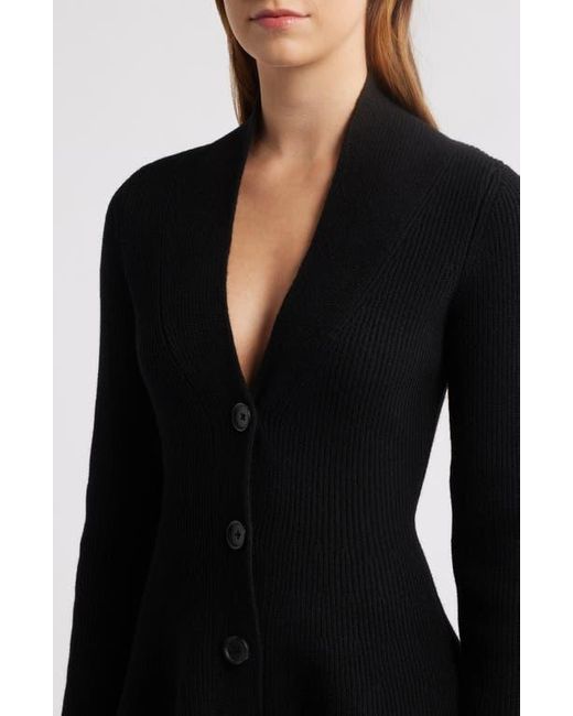 House Of Cb Aubrey Wool Blend Peplum Cardigan in Black | Lyst House Of Cb Aubrey Wool Blend Peplum Cardigan in Black | Lyst