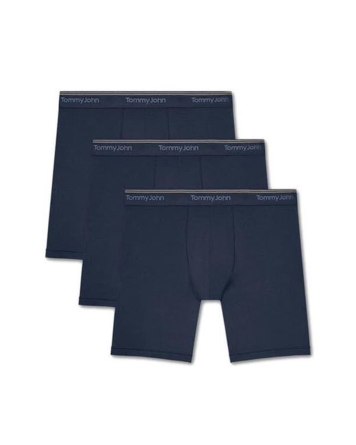 Tommy John Blue 3-Pack Ultra Soft Flex Boxer Briefs for men