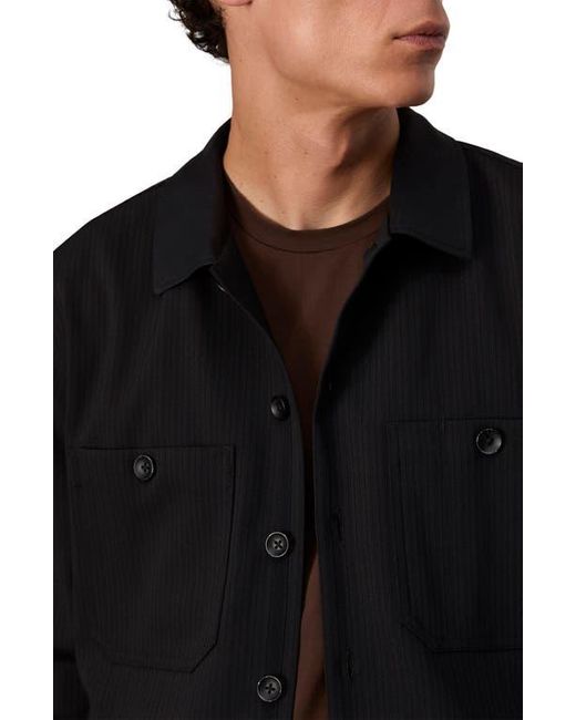 Rag & Bone Black Hyde Wool Blend Shirt Jacket for men