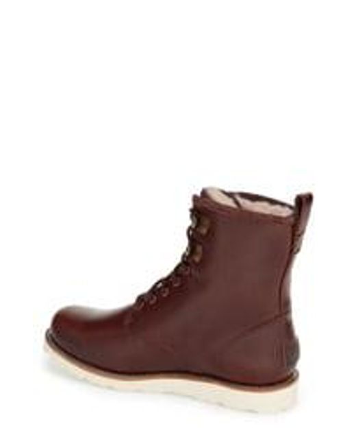 ugg hannen plain toe genuine shearling waterproof boot