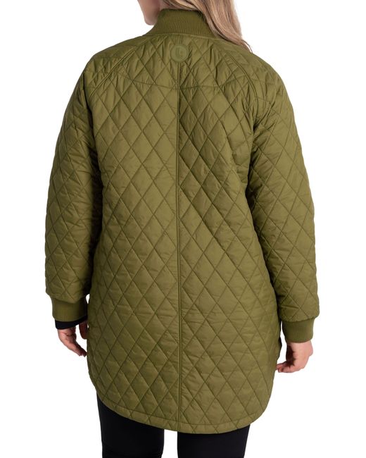 The Quilted Water Repellent Nylon Shacket
