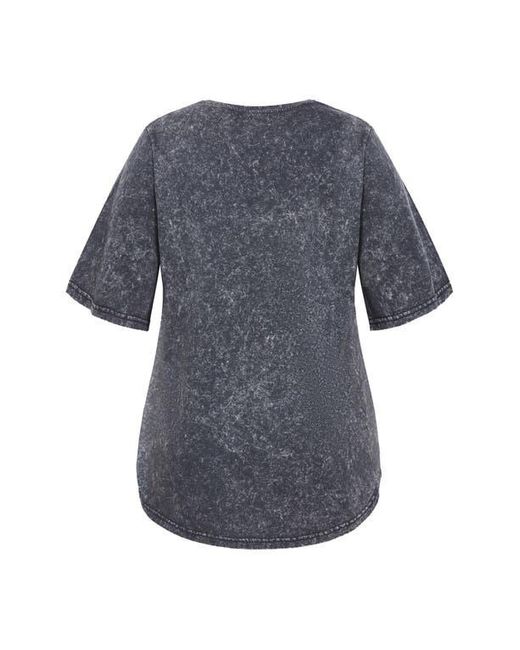 City Chic Gray Kyra Cotton Graphic T-Shirt