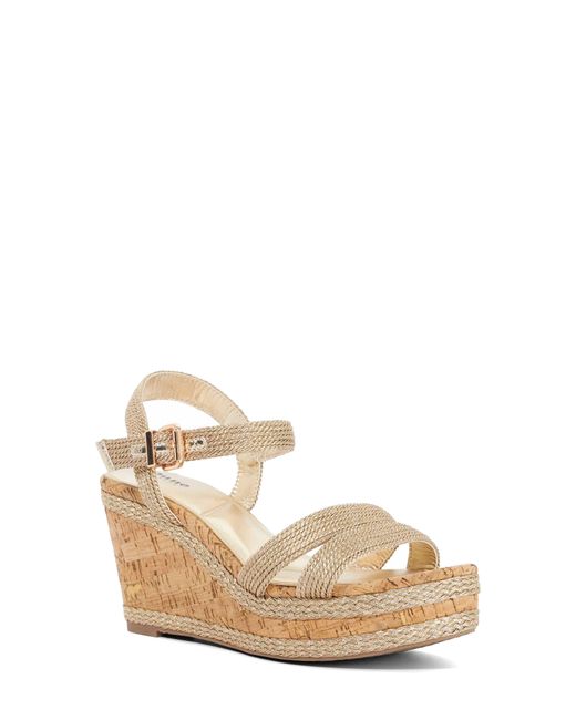 Dune Natural Kipling Platform Wedge Sandal