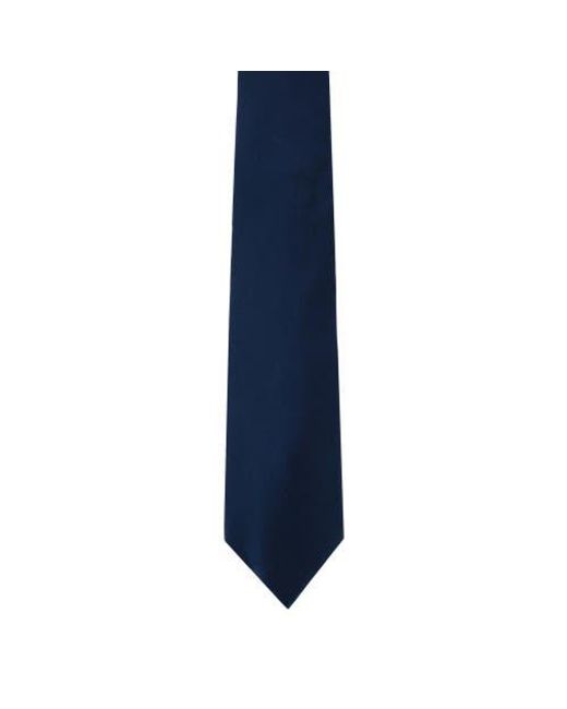 Trafalgar Blue Sutton Solid Color Silk Necktie for men