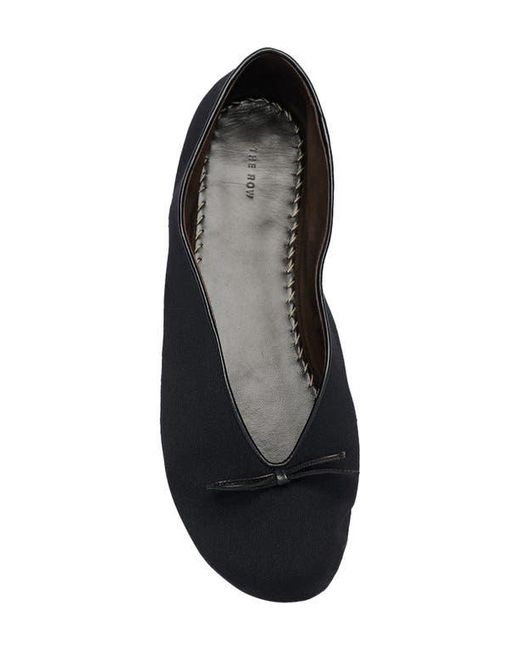 The Row Black Fay Wool Flat