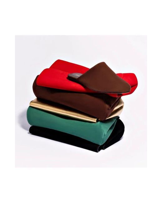 Larroude Brown Venice Flat Mule And Pouch Kit