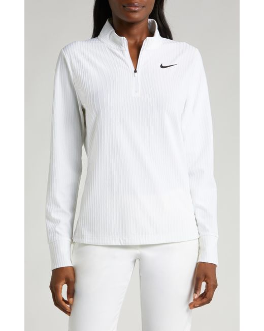 Nike White Tour Dri-fit Adv Half Zip Golf Top