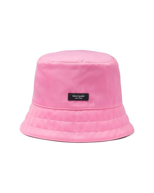Kate Spade Sam Packable Nylon Bucket Hat in Pink Lyst