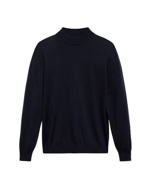 Mango Blue Turtleneck Wool Sweater for men