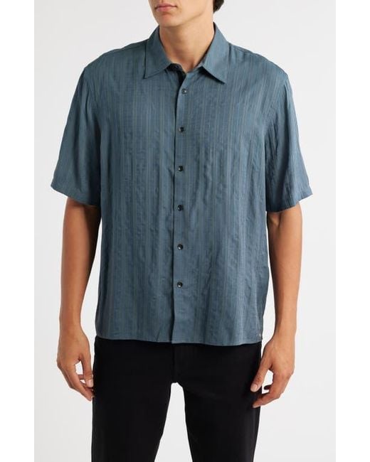 Rag & Bone Blue Dalton Plaid Short Sleeve Button-Up Shirt for men