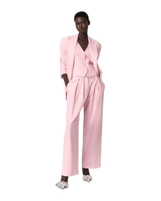 Maje Pink Suit Vest