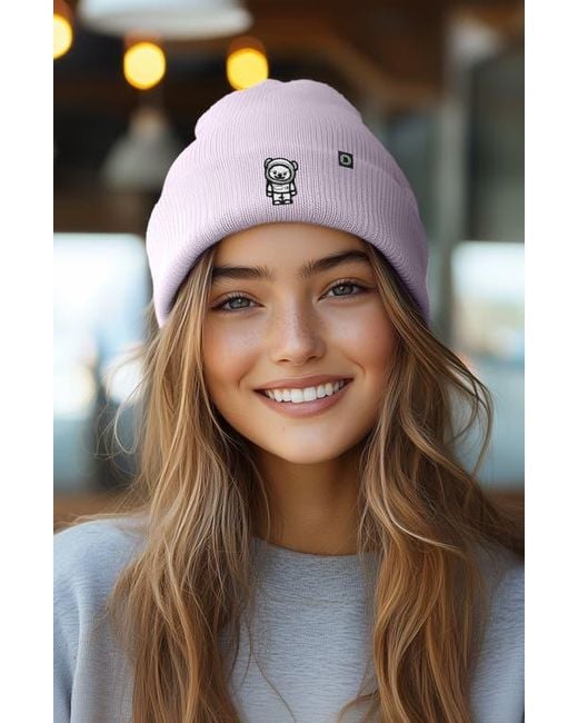 Alix Pink Ice Bear Beanie for men