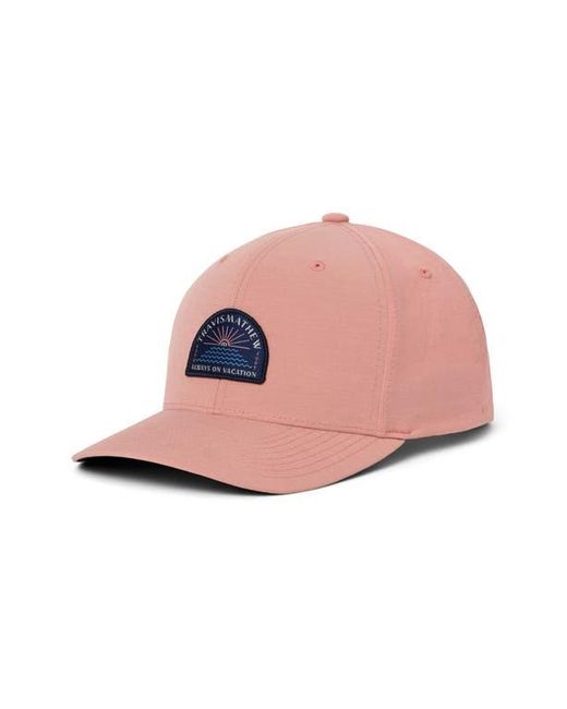 Travis Mathew Pink Sea Explorer Snapack Baseball Cap for men