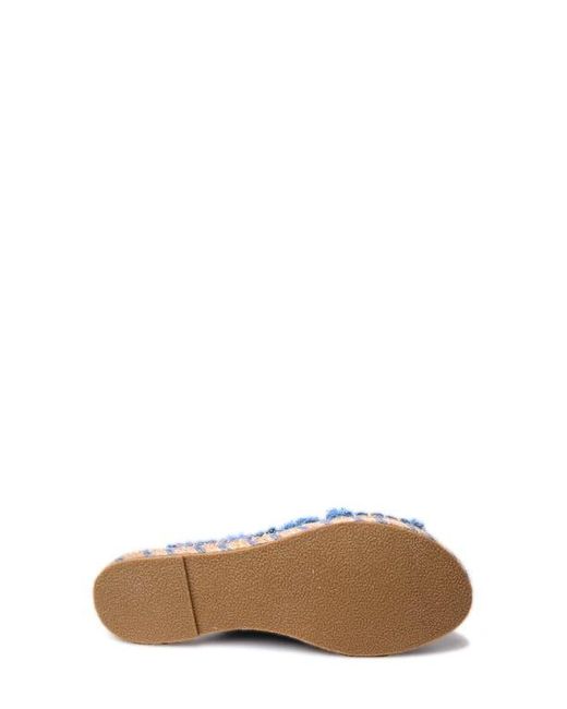 Minnetonka Blue Pepper Espadrille Slide Sandal