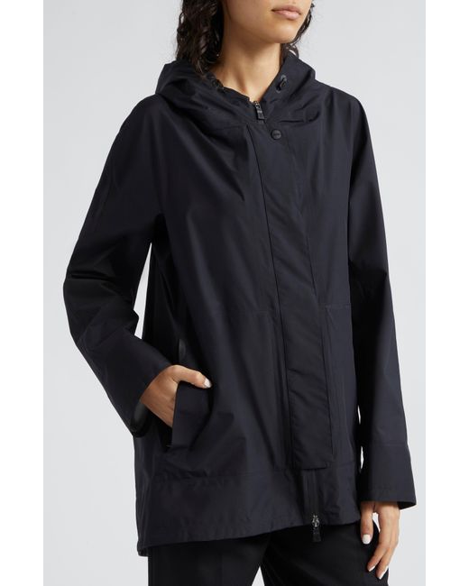 Herno Black Laminar A-line Windproof & Waterproof Gore-tex Paclite Hooded Jacket