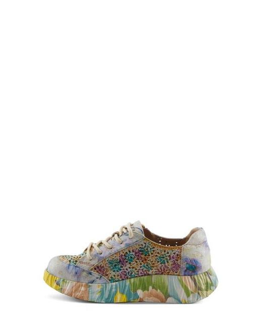 Spring Step Blue Bloomington Platform Sneaker