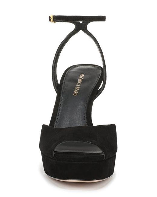 Veronica Beard Black Brianne Ankle Strap Platform Sandal