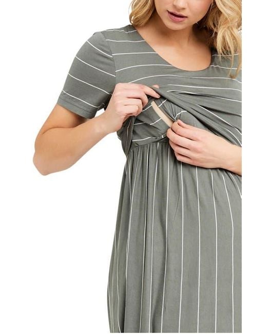 Ripe Maternity Multicolor Crop Top Nursing Dress