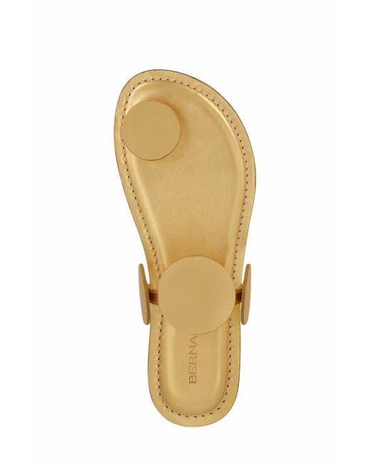 Bernardo Metallic New Moon Toe Loop Sandal