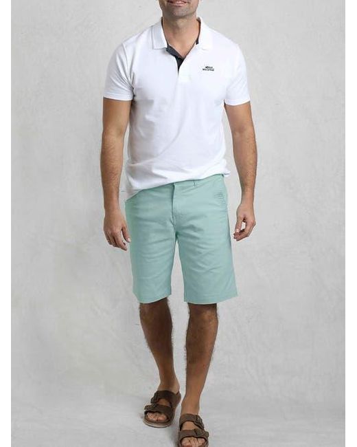 Weird Fish Blue Rayburn Flat Front Shorts for men