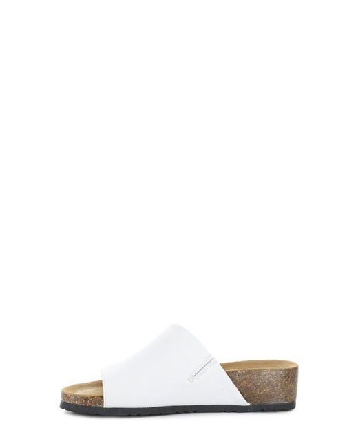 Bos. & Co. White Lux Slide Sandal