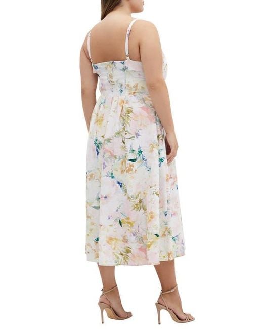 City Chic Multicolor Fit & Flare Dress