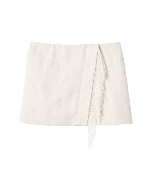 A.L.C. White A. L.c. Kelley Linen Blend Wrap Miniskirt