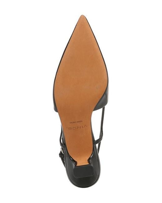 Vince Black Bianca Slingback Pointed Toe Pump