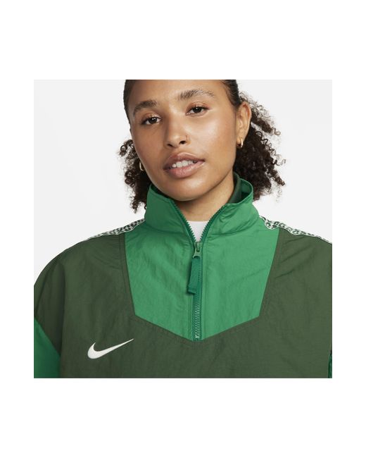Nike Green Sportswear Water Repellent Crop Tracksuit Jacket