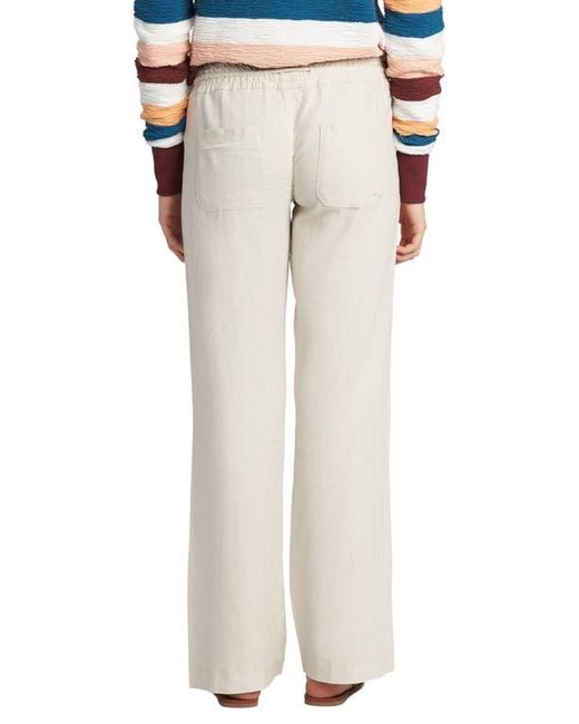 Roxy Natural Oceanside Linen Blend Drawstring Pants