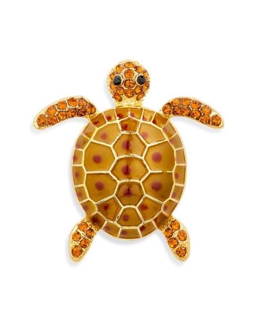 CLIFTON WILSON Metallic Turtle Lapel Pin for men
