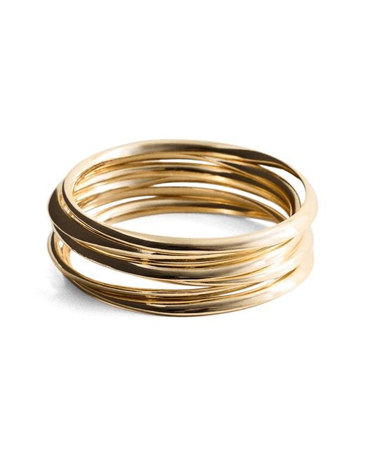 Mango Metallic Mixed Bangle Bracelet Set