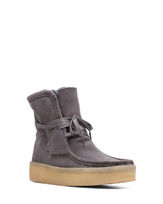 clarks sheepskin lined boots