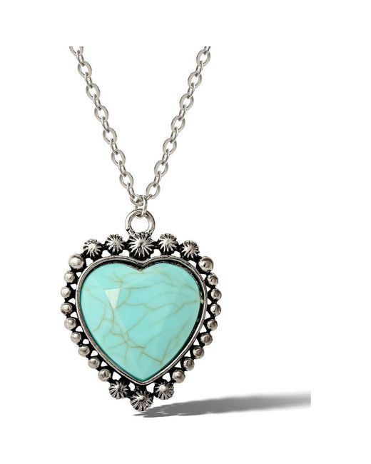Jessica Simpson Blue Heart Necklace